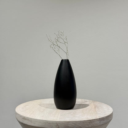 Black Ceramic Bud Vase - Med