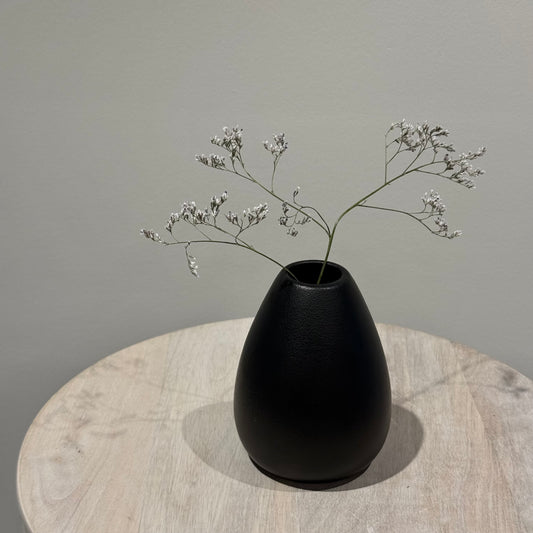 Black Ceramic Bud Vase - Low II