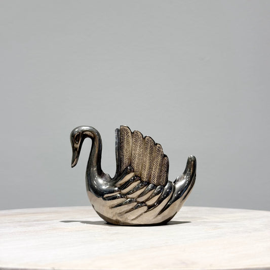 Swan Candlestick – Silver