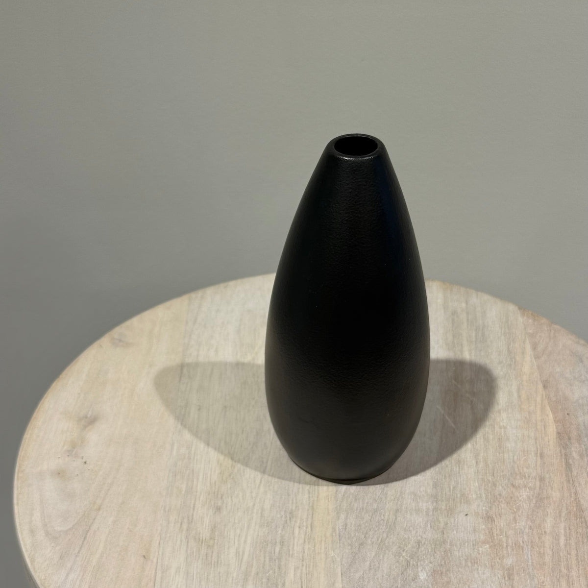 Black Ceramic Bud Vase - Med
