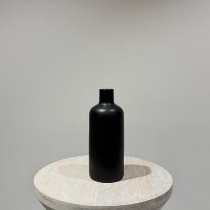 Black Ceramic Bud Vase - Tall
