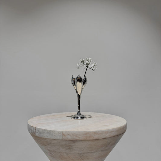 Silver Tulip Bud Vase