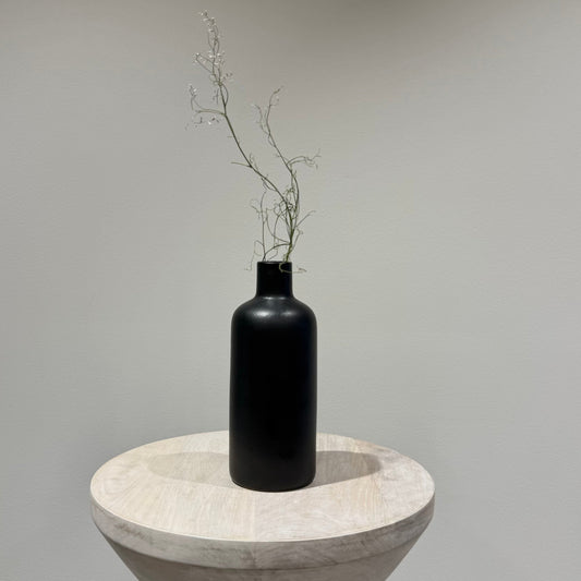 Black Ceramic Bud Vase - Tall