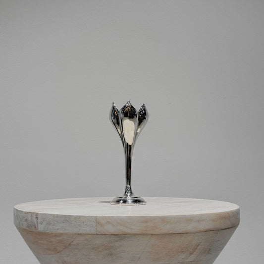 Silver Tulip Bud Vase
