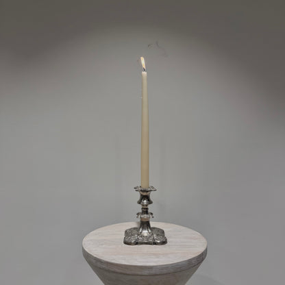 Silver Floral Candlestick