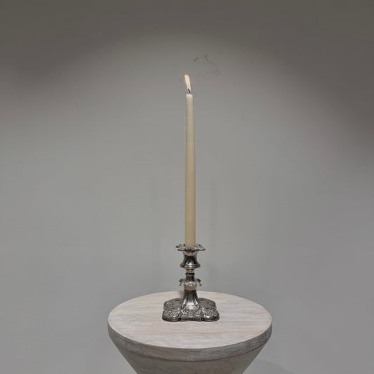 Silver Floral Candlestick