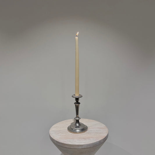 Silver Beaded Candlestick
