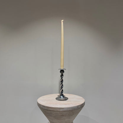 Silver Barley Twist Candlestick - Tall