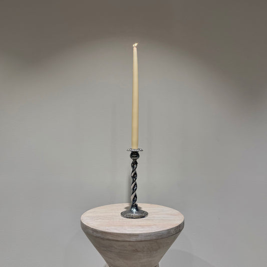 Silver Barley Twist Candlestick - Tall