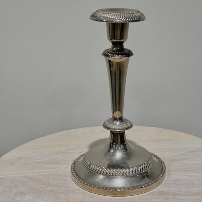 Silver Beaded Candlestick