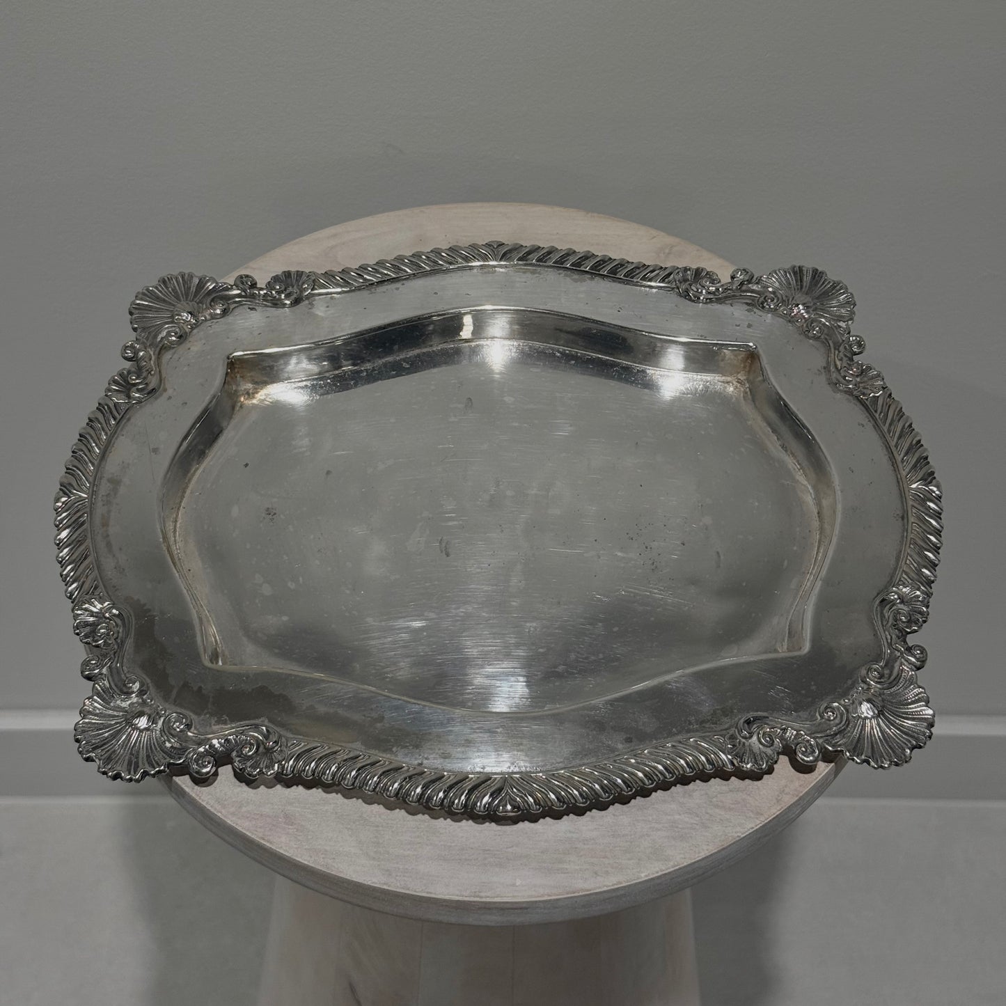 Silver Rectangular Vintage Tray