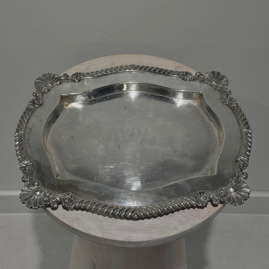 Silver Rectangular Vintage Tray
