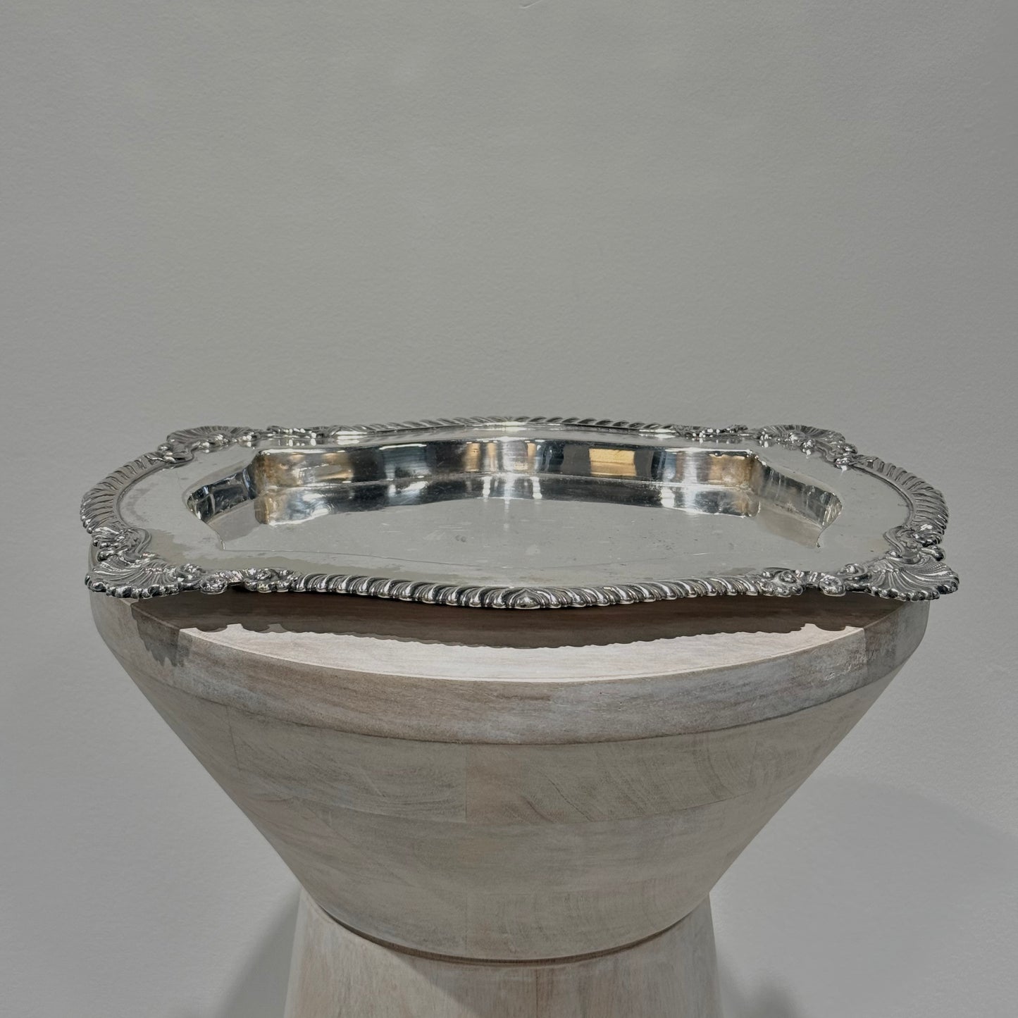 Silver Rectangular Vintage Tray