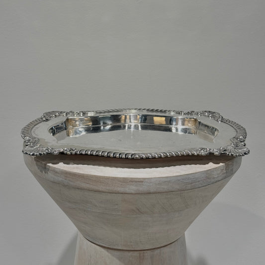 Silver Rectangular Vintage Tray