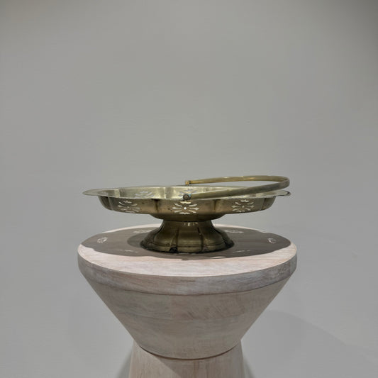 Brass Pierced Pedestal Bowl