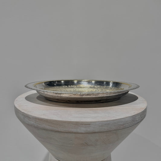 Silver Engraved Oval Tray