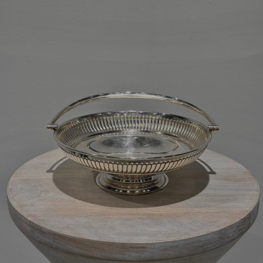 Silver Fluted Pedestal Bowl